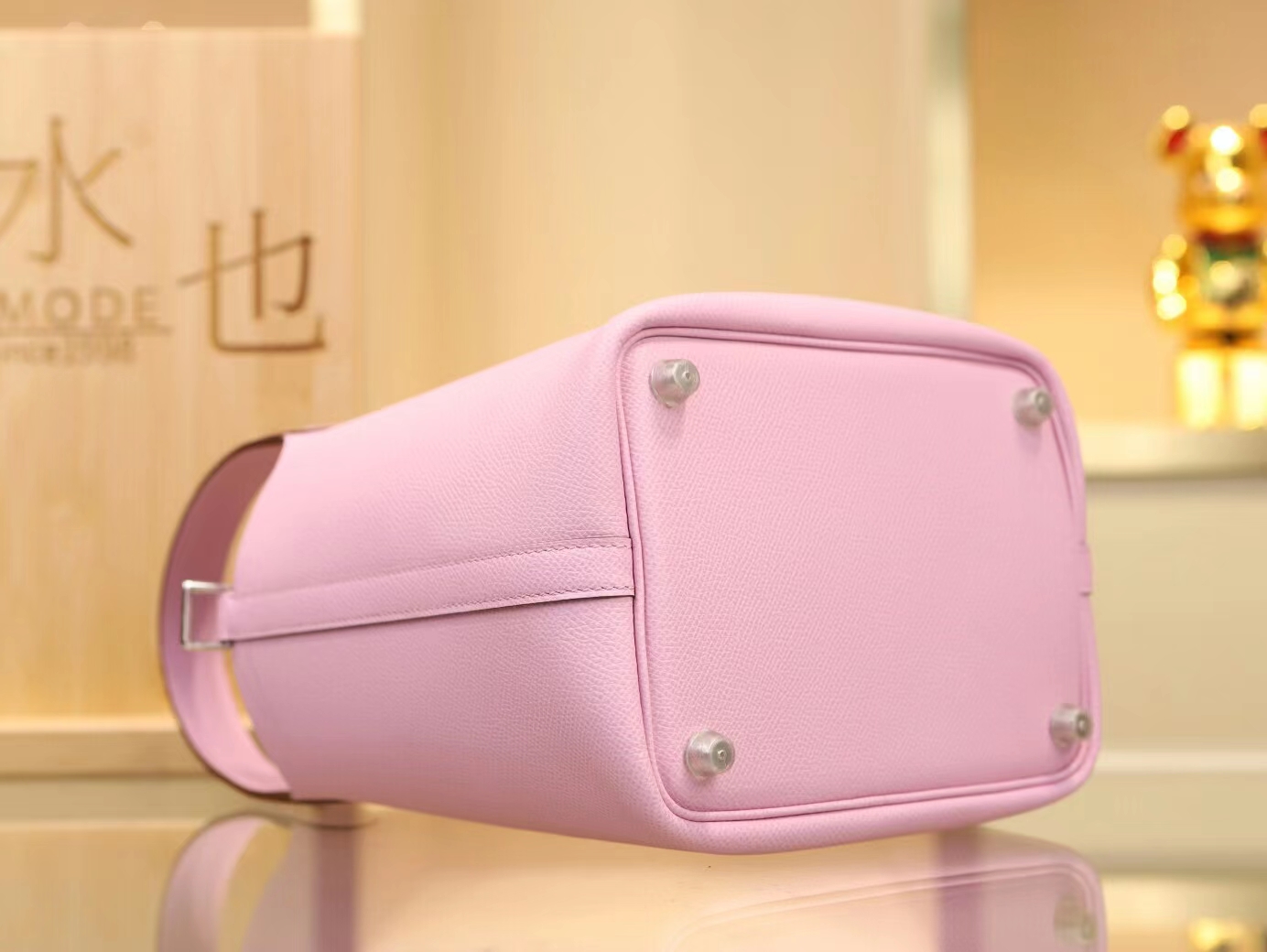 爱马仕编织手柄菜篮子包Hermes Picotin Lock Tressage De Cuir18CM X9锦葵紫