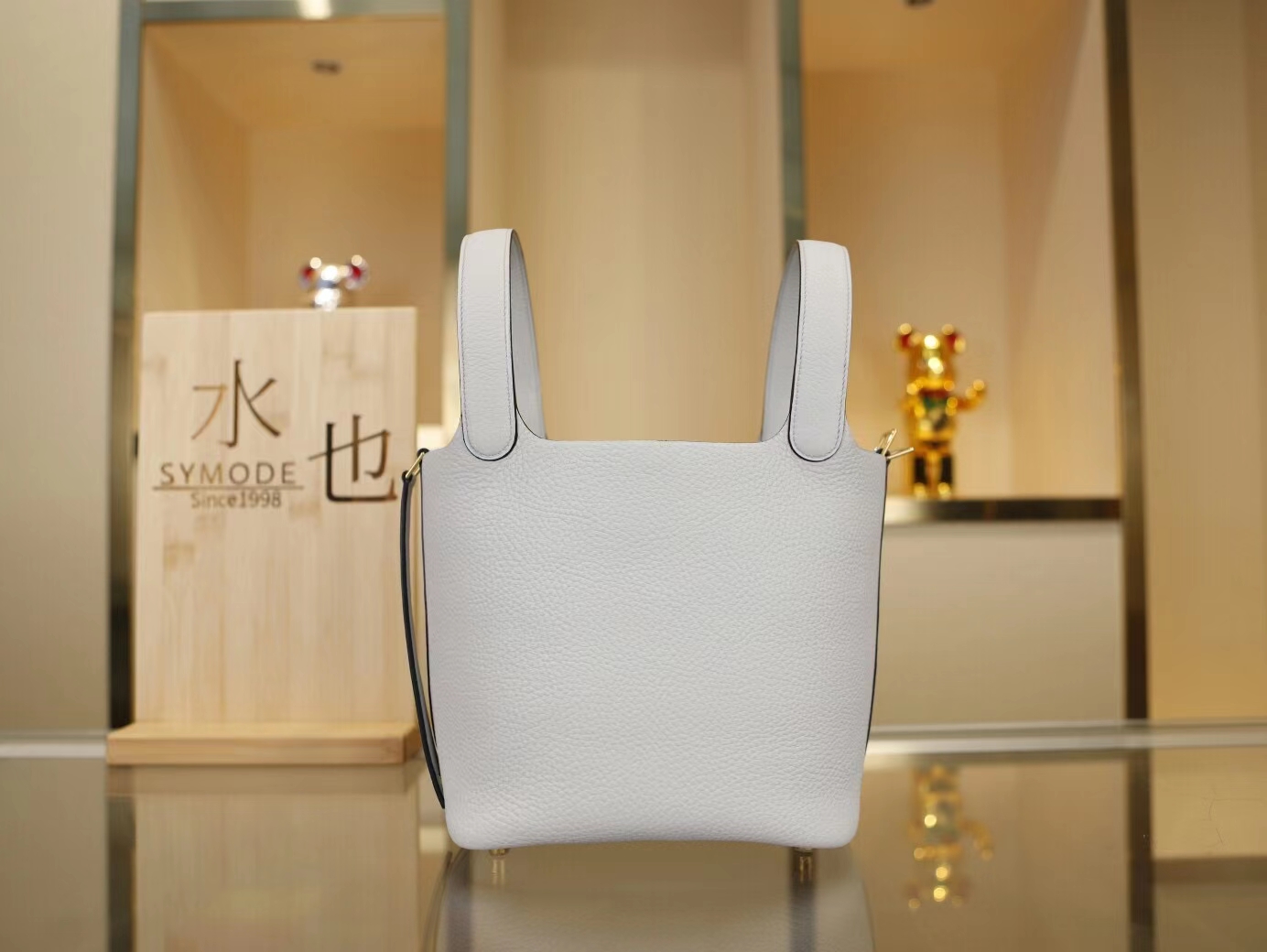 纯手工缝制 Hermes爱马仕T0圣杯蓝TC牛皮菜篮子包Picotin Lock18CM