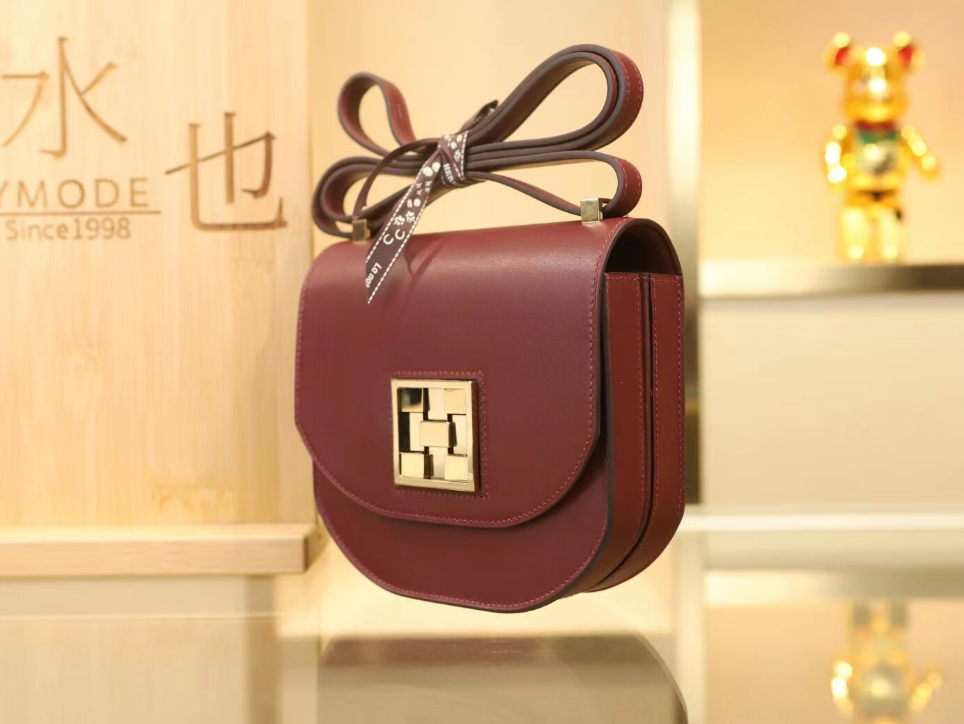 Hermes Masaique Mini17CM 爱马仕55爱马仕红马赛克包斜挎包 金扣