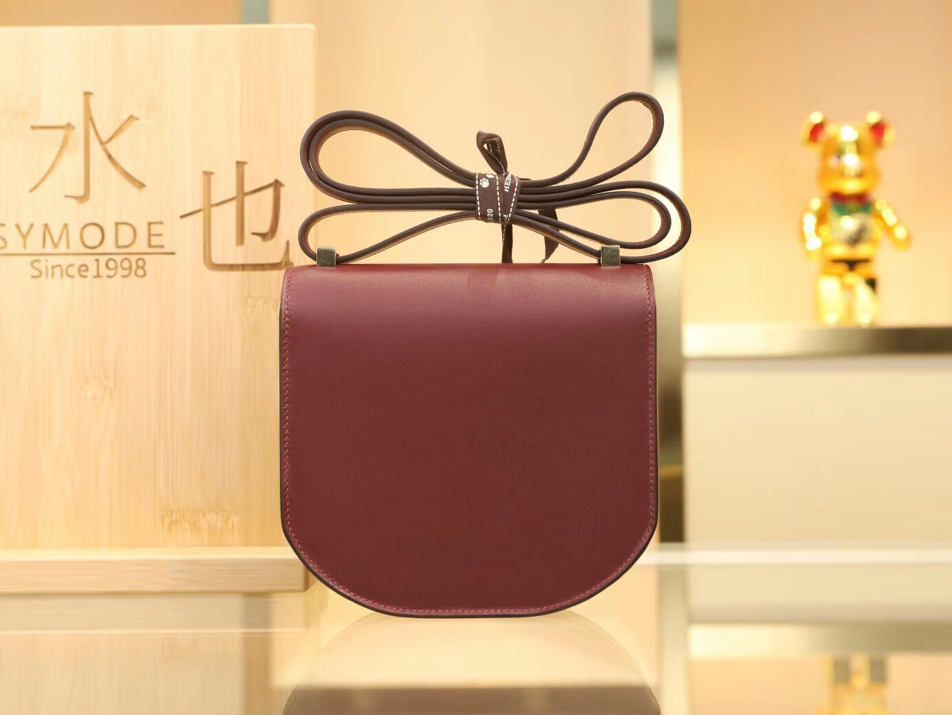 Hermes Masaique Mini17CM 爱马仕55爱马仕红马赛克包斜挎包 金扣