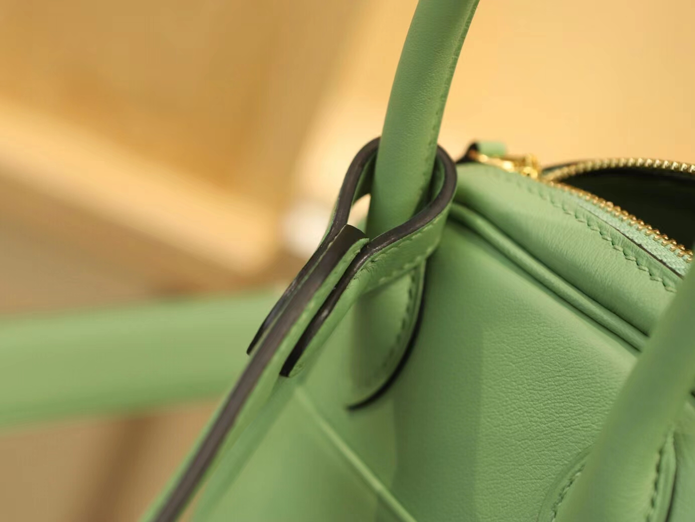 爱马仕迷你琳迪包 Hermes 3i牛油果绿Swift牛皮Mini Lindy19CM 金扣