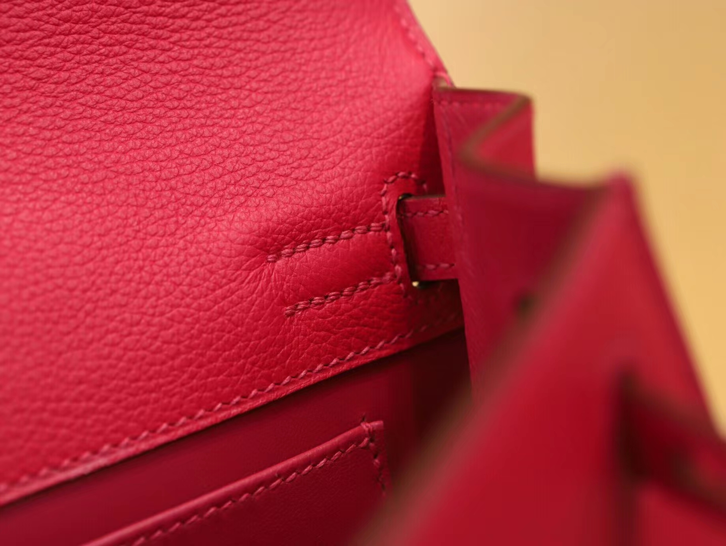 爱马仕跳舞包 Symode Hermes Kelly Danse22CM 90树莓粉Evercolor皮