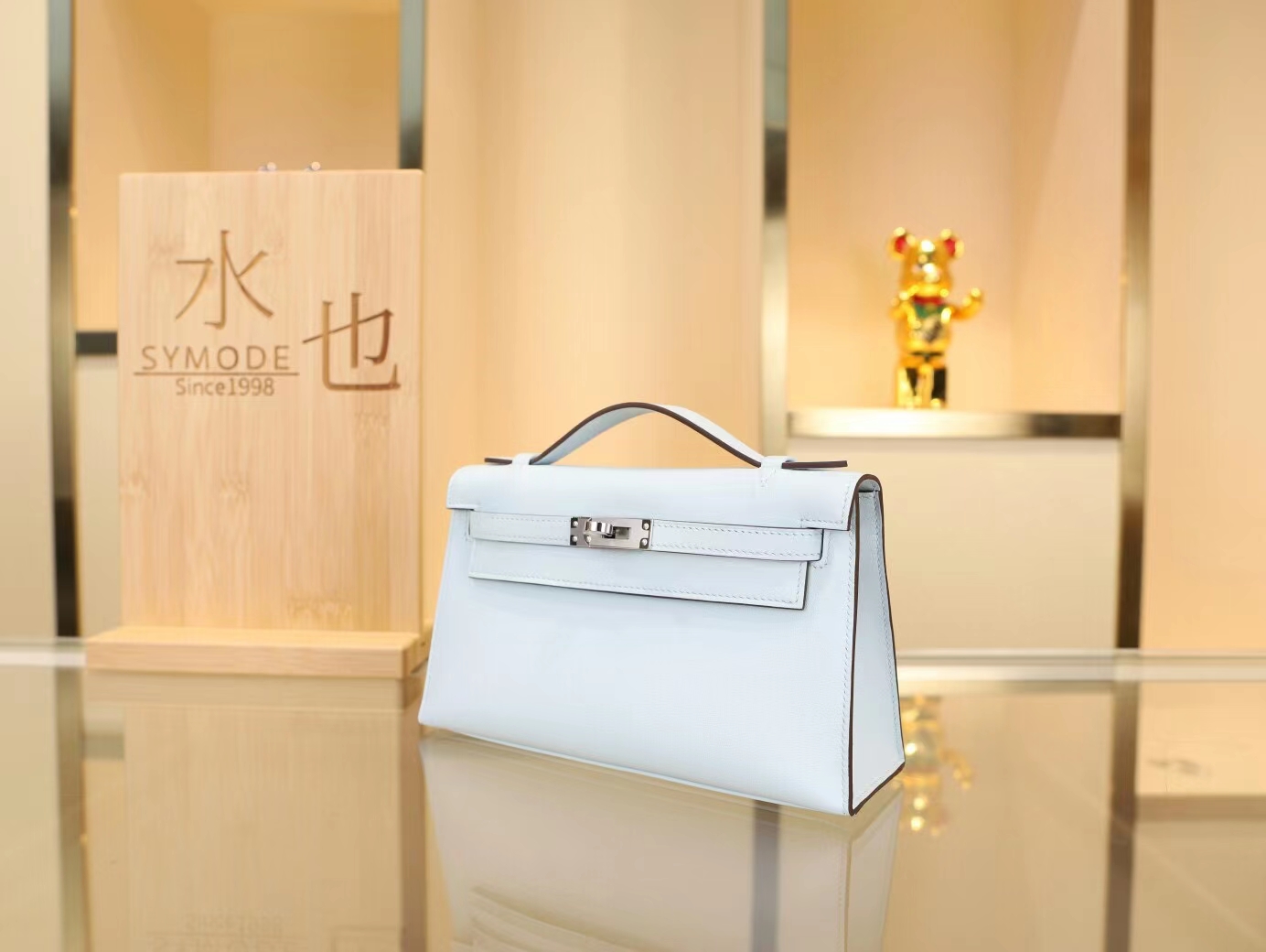 Hermes Kelly Pochette 1代 22cm 爱马仕T0圣杯蓝Swift牛皮一代迷你凯莉包