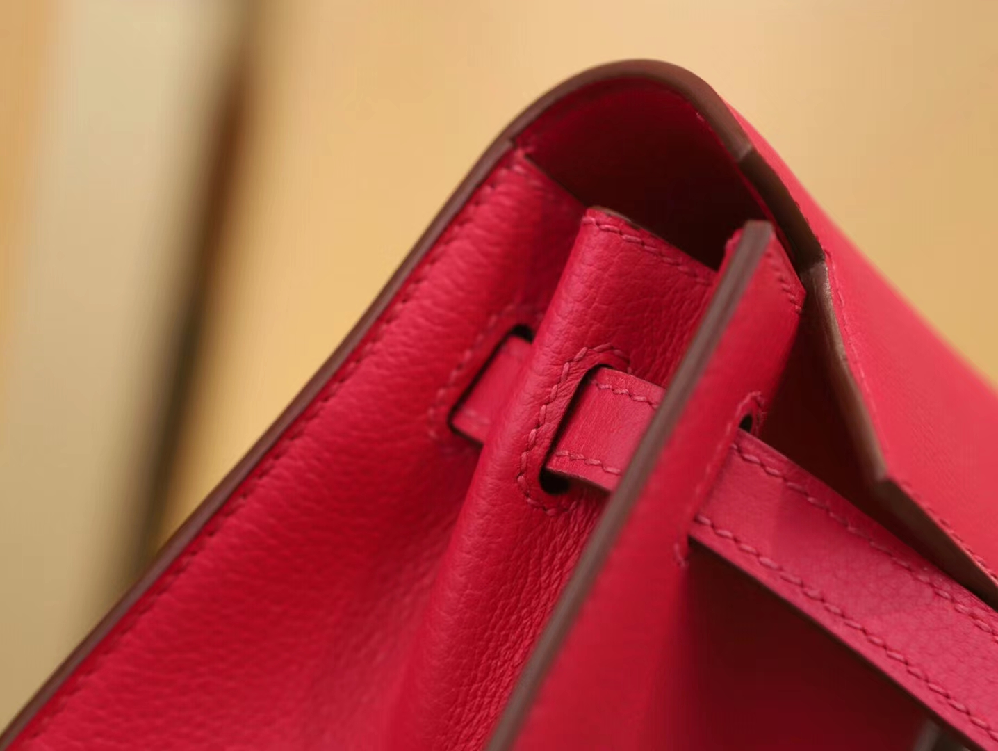 爱马仕跳舞包 Symode Hermes Kelly Danse22CM 90树莓粉Evercolor皮