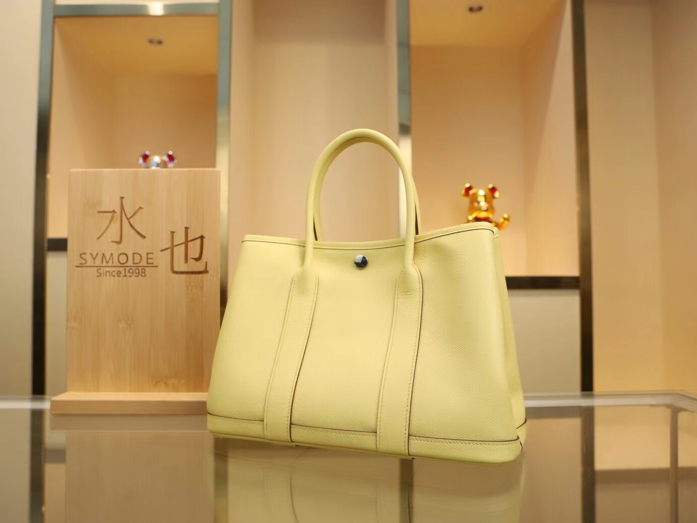 爱马仕女包价格 Hermes Garden Party30CM 1Z小鸡黄Epsom皮花园包