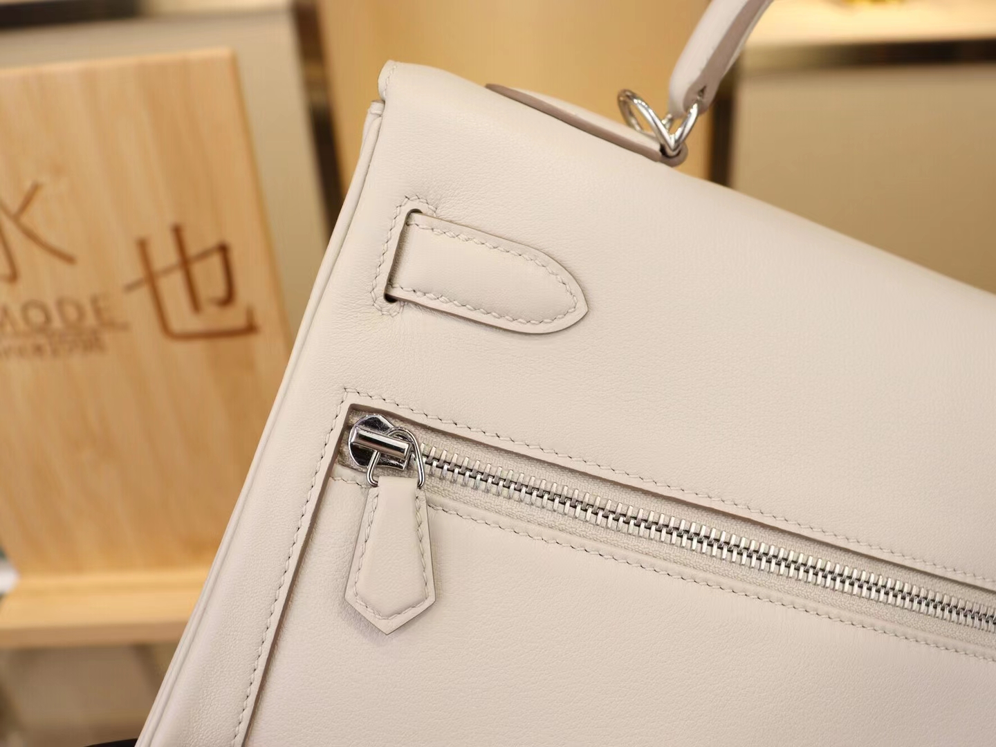 Hermes Kelly Lakis32CM 爱马仕珍珠灰Swift牛皮新款凯莉包 银扣
