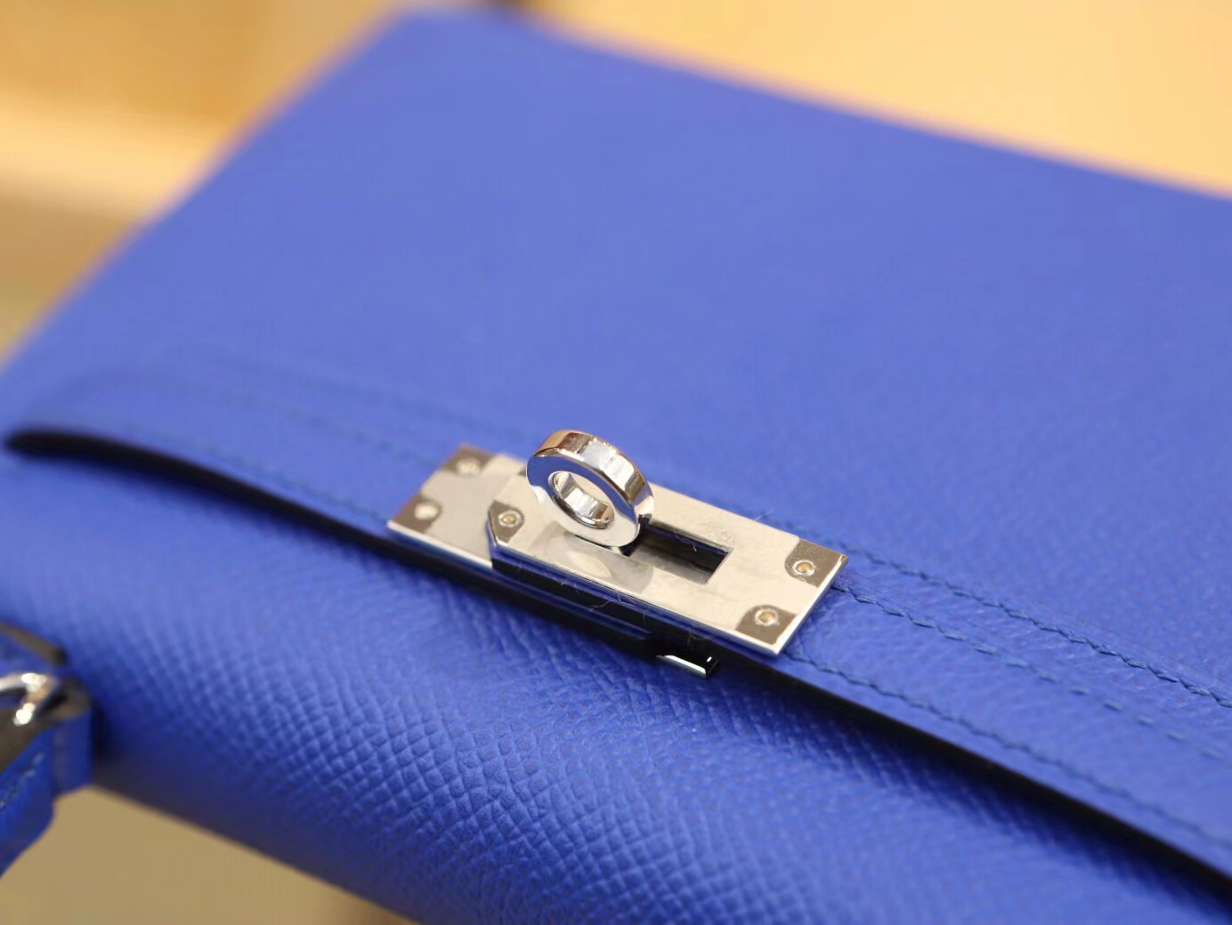 Hermes Mini Kelly 2代 爱马仕i7琉璃蓝Epsom掌纹牛皮二代迷你凯莉包