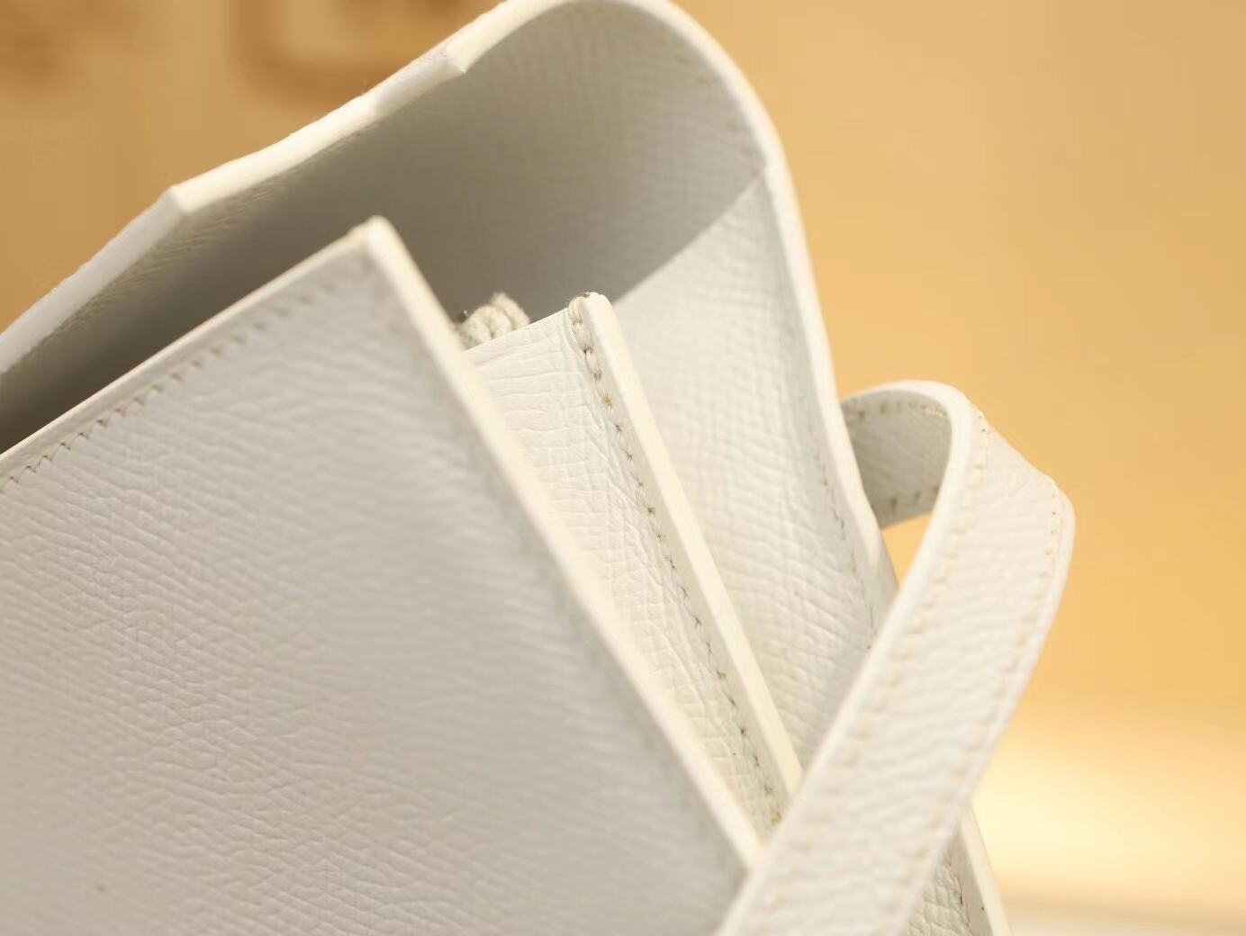 水也名品 爱马仕Hermes 01纯白Blanc Epsom皮Kelly凯莉长款钱包 银扣