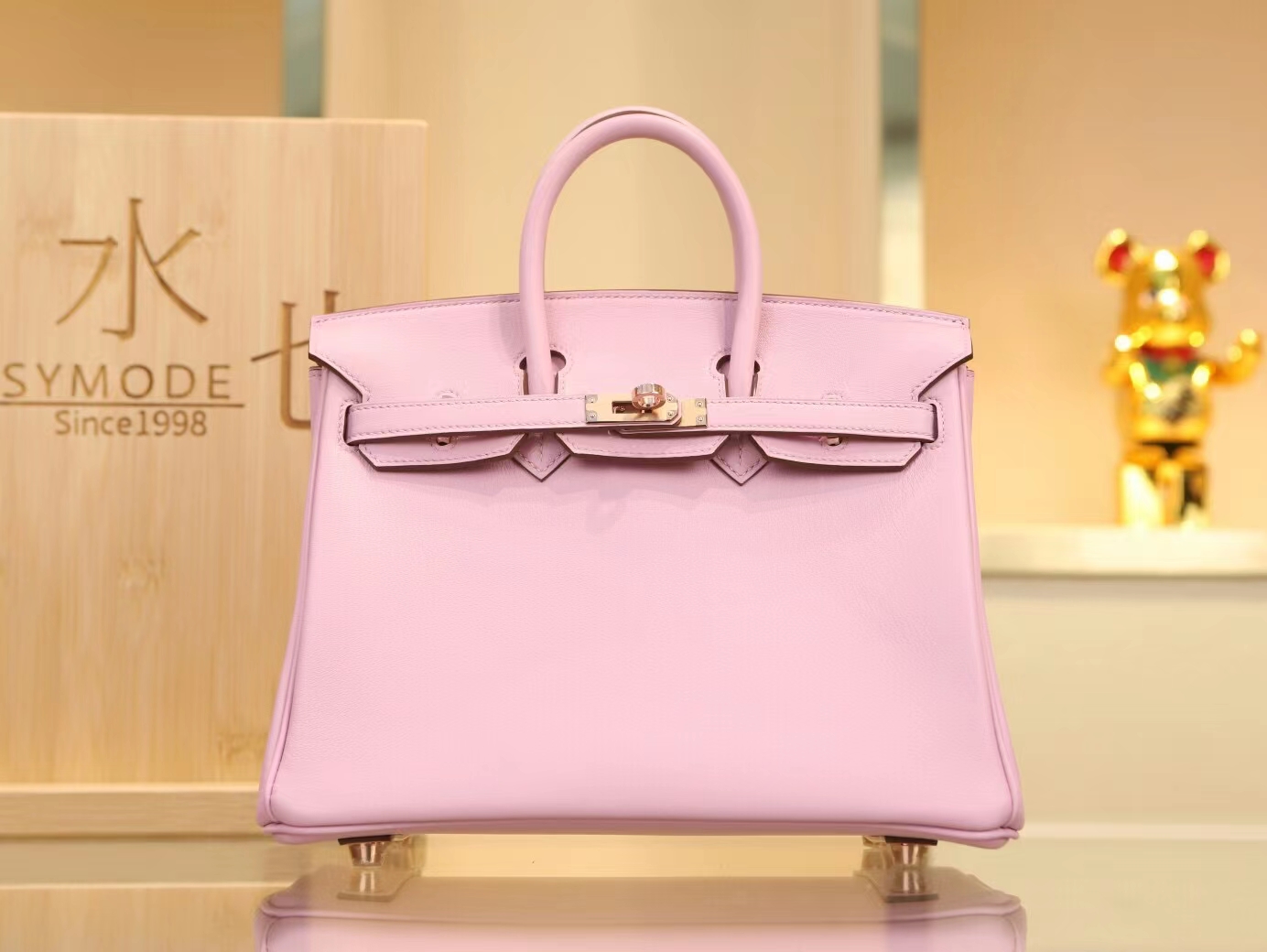 爱马仕包包官网 Hermes Birkin25CM X9 锦葵紫Swift皮铂金包 金扣