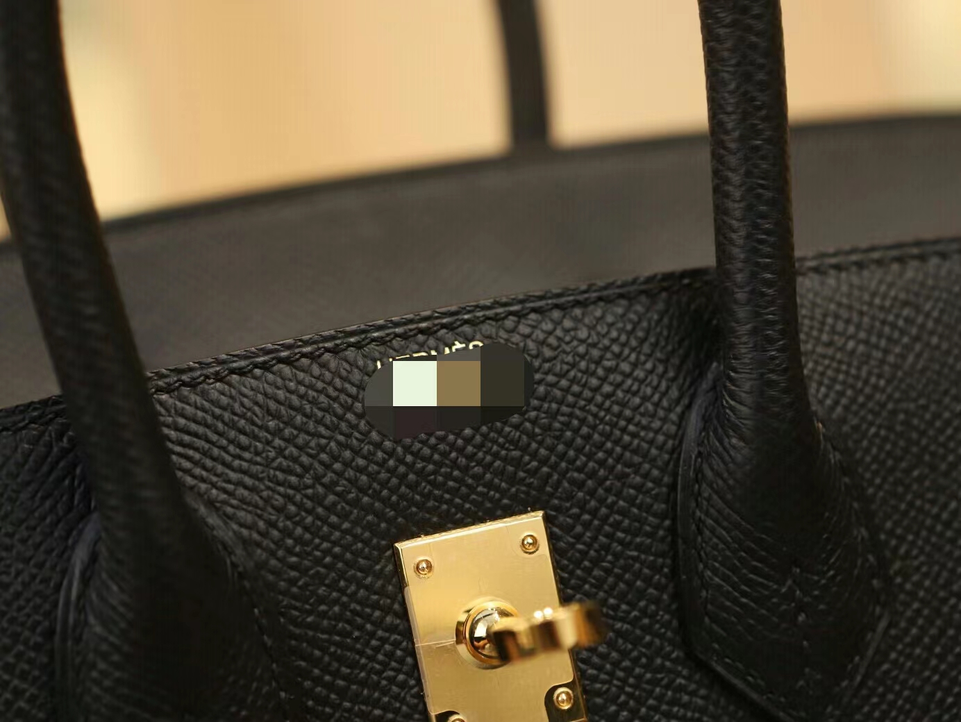Hermes Birkin25CM 爱马仕89黑色Epsom掌纹牛皮铂金包 外缝