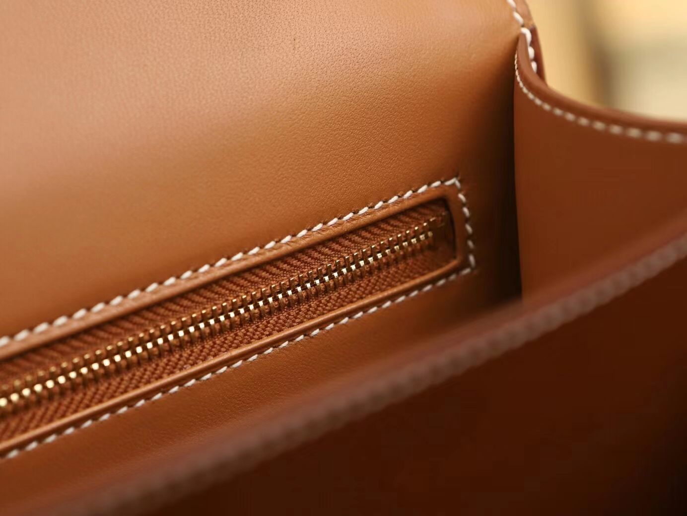 爱马仕女包定做 Hermes Constance24CM CC34焦糖棕马鞍皮康斯坦包