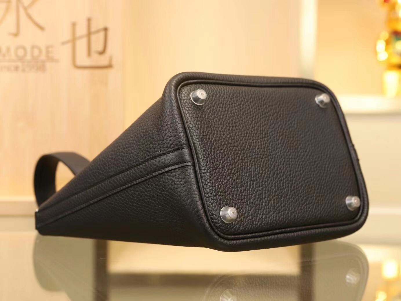 爱马仕菜篮子包 Hermes Picotin Lock18/22CM 89黑色TC皮 银扣/金扣