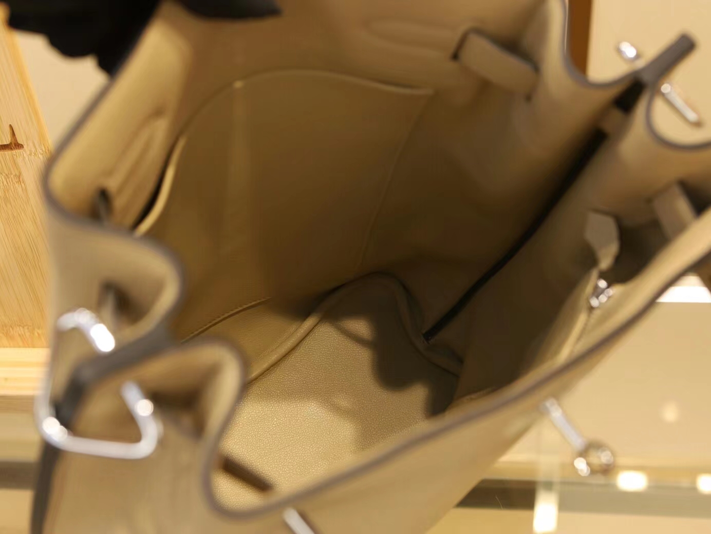 Hermes包包定制 爱马仕S2风衣灰Togo皮Sokelly 22cm斜挎包 银扣