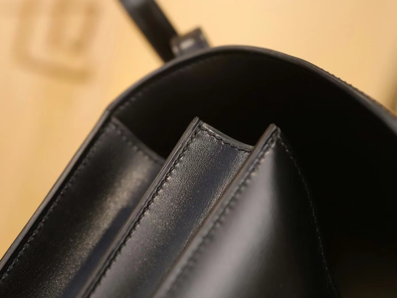 爱马仕Hermes Constance18CM 89黑色Box皮拼雪花蜥蜴扣康斯坦包