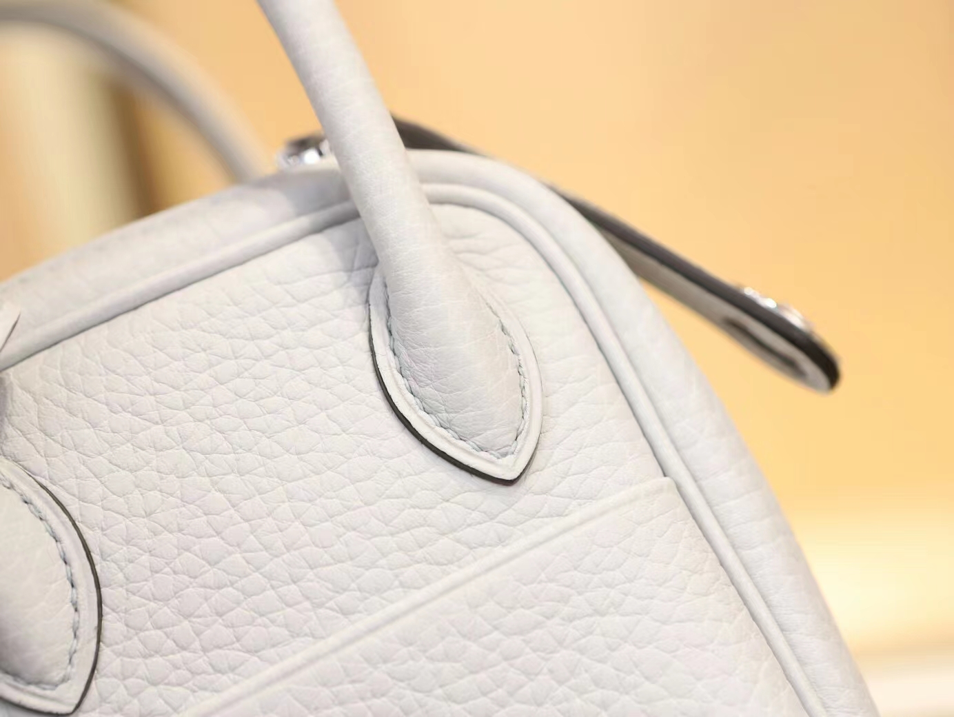 Hermes Mini Lindy19CM 爱马仕T0圣杯蓝TC牛皮迷你琳迪包 银扣