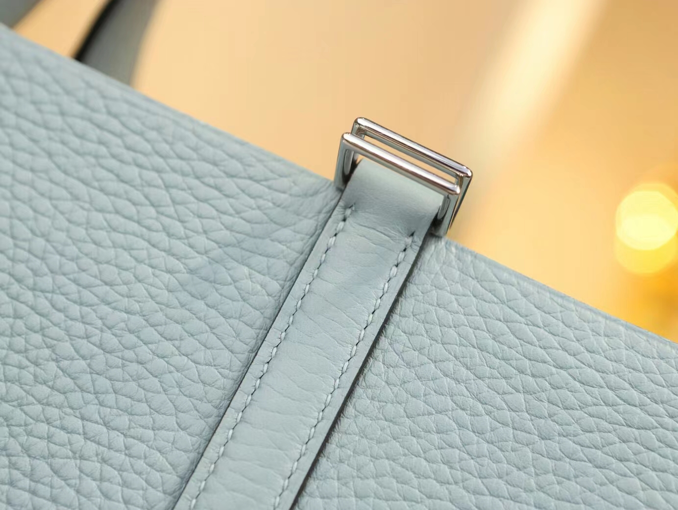 Hermes Picotin Lock18/22CM 爱马仕7G天青色菜篮子包水桶包 银扣