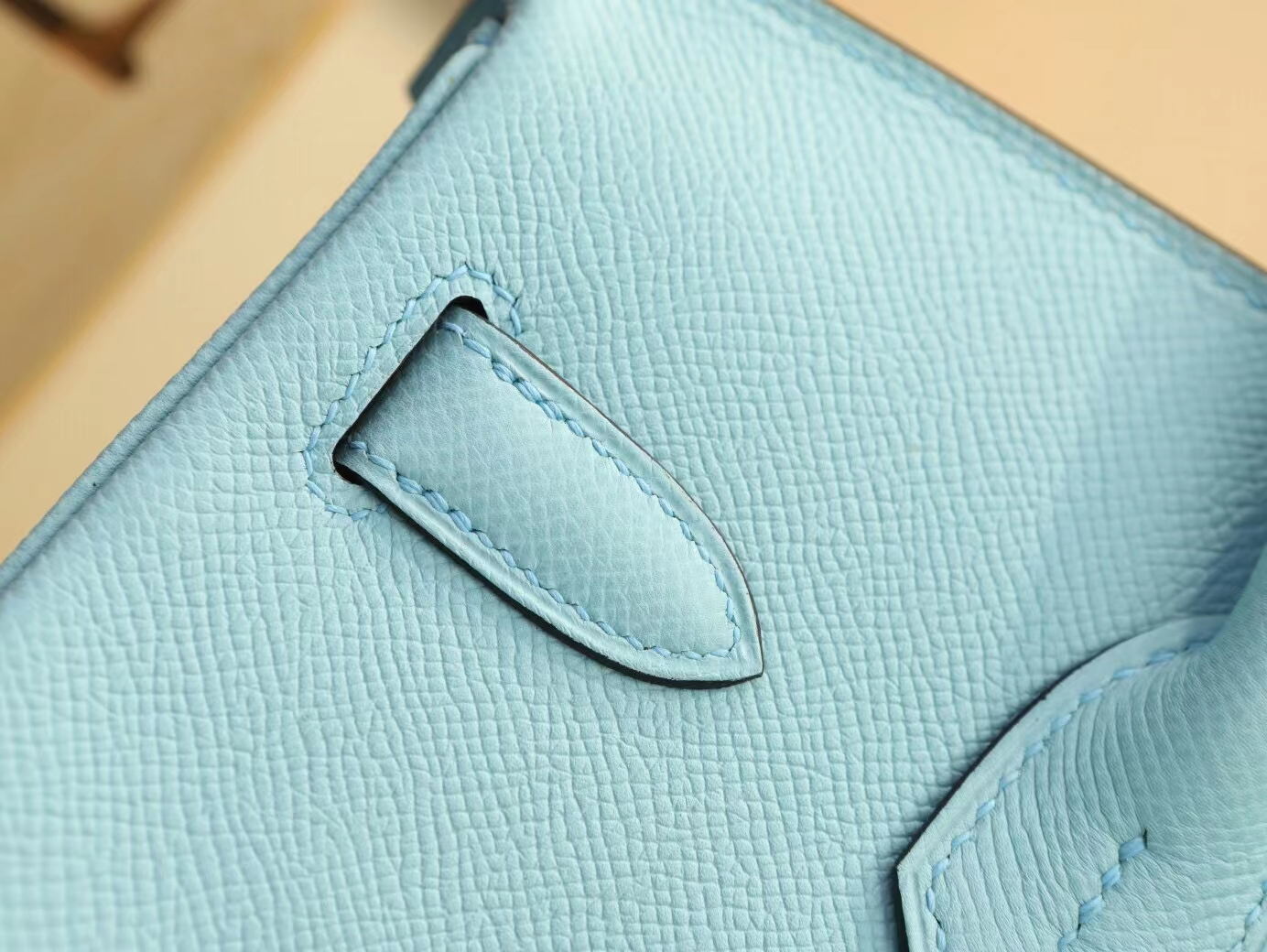 Hermes Birkin30CM 爱马仕3Z圣西尔蓝Epsom皮铂金包 银扣/金扣