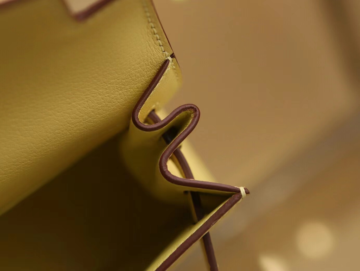 Symode Hermes Kelly Danse22CM 爱马仕1Z小鸡黄Evercolor皮跳舞包 金扣