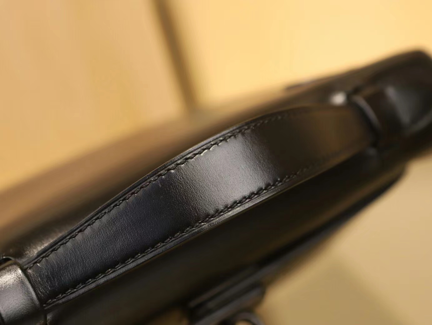 爱马仕迷你凯莉包一代全黑So Black 黑色Swift皮Kelly Pochette1代22cm