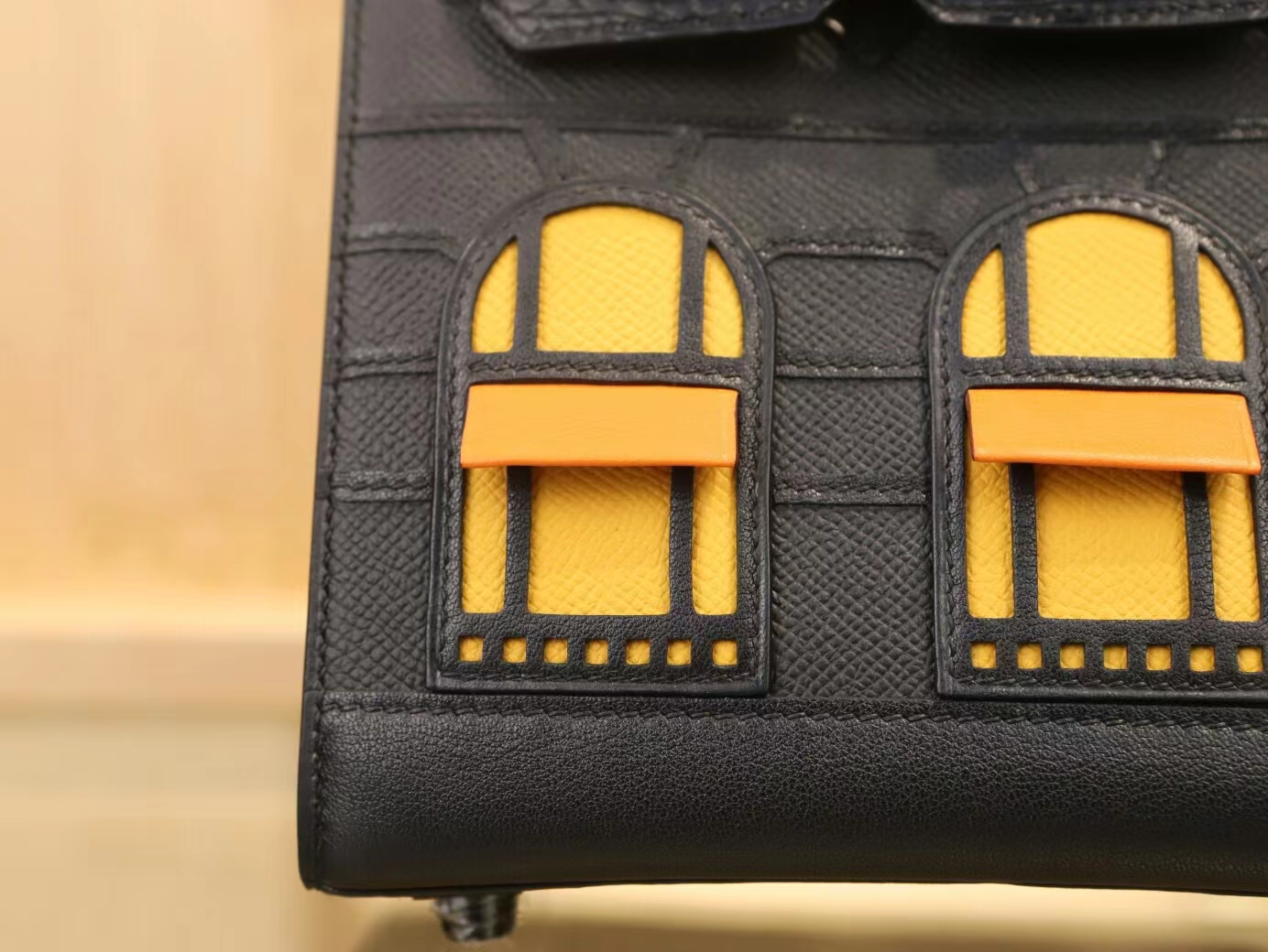 Hermes Birkin20 Faubourg 爱马仕黑色雾面鳄鱼皮拼牛皮福宝包房子包