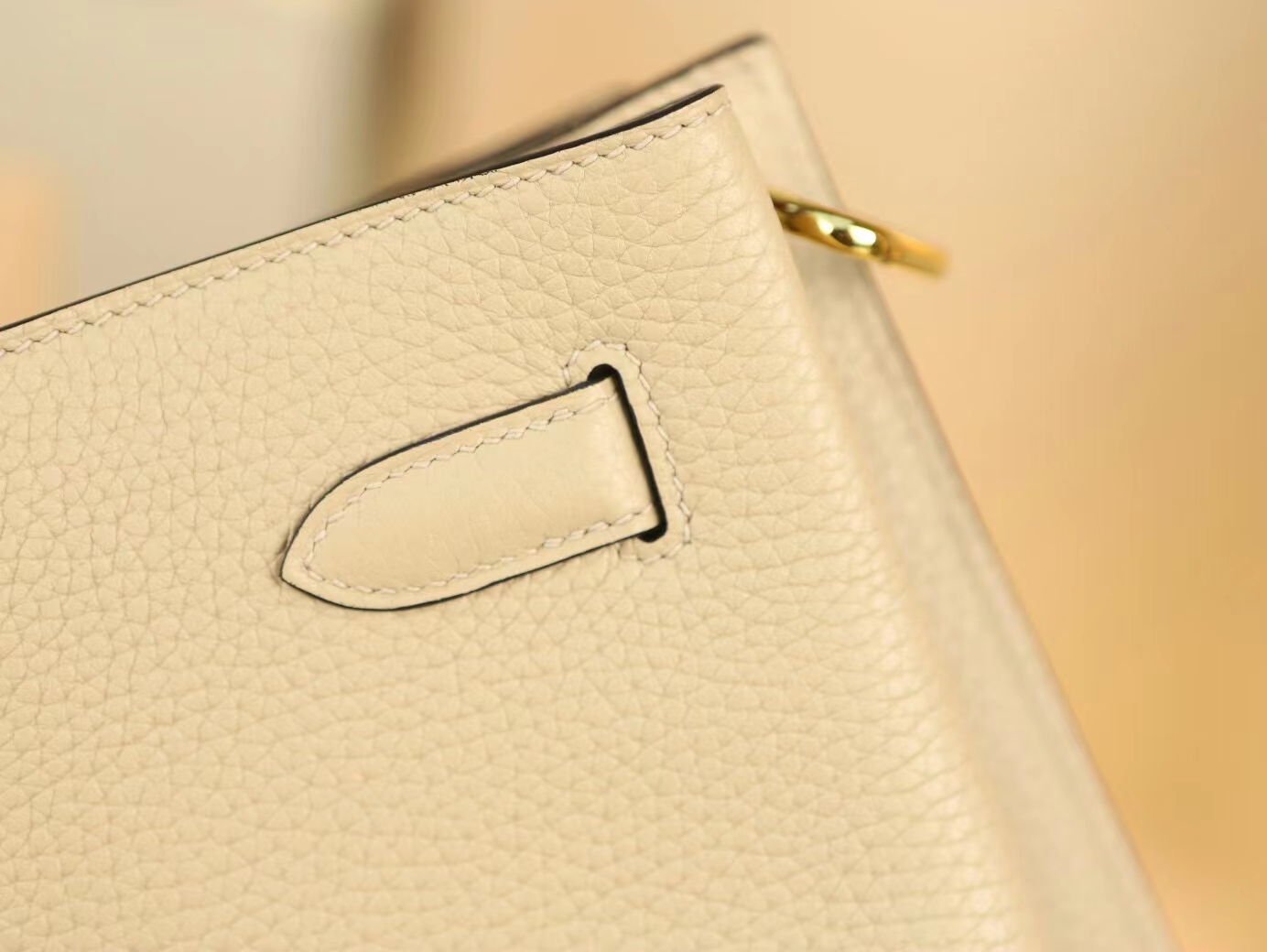 Hermes Sokelly22CM 爱马仕S2风衣灰TC牛皮单肩斜挎水桶包 金扣