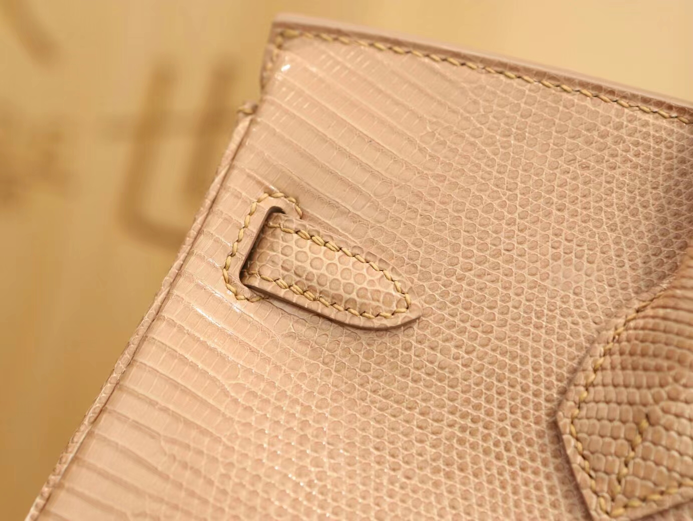 爱马仕包包定制 Hermes CC17灰褐色蜥蜴皮铂金包Birkin25CM 银扣