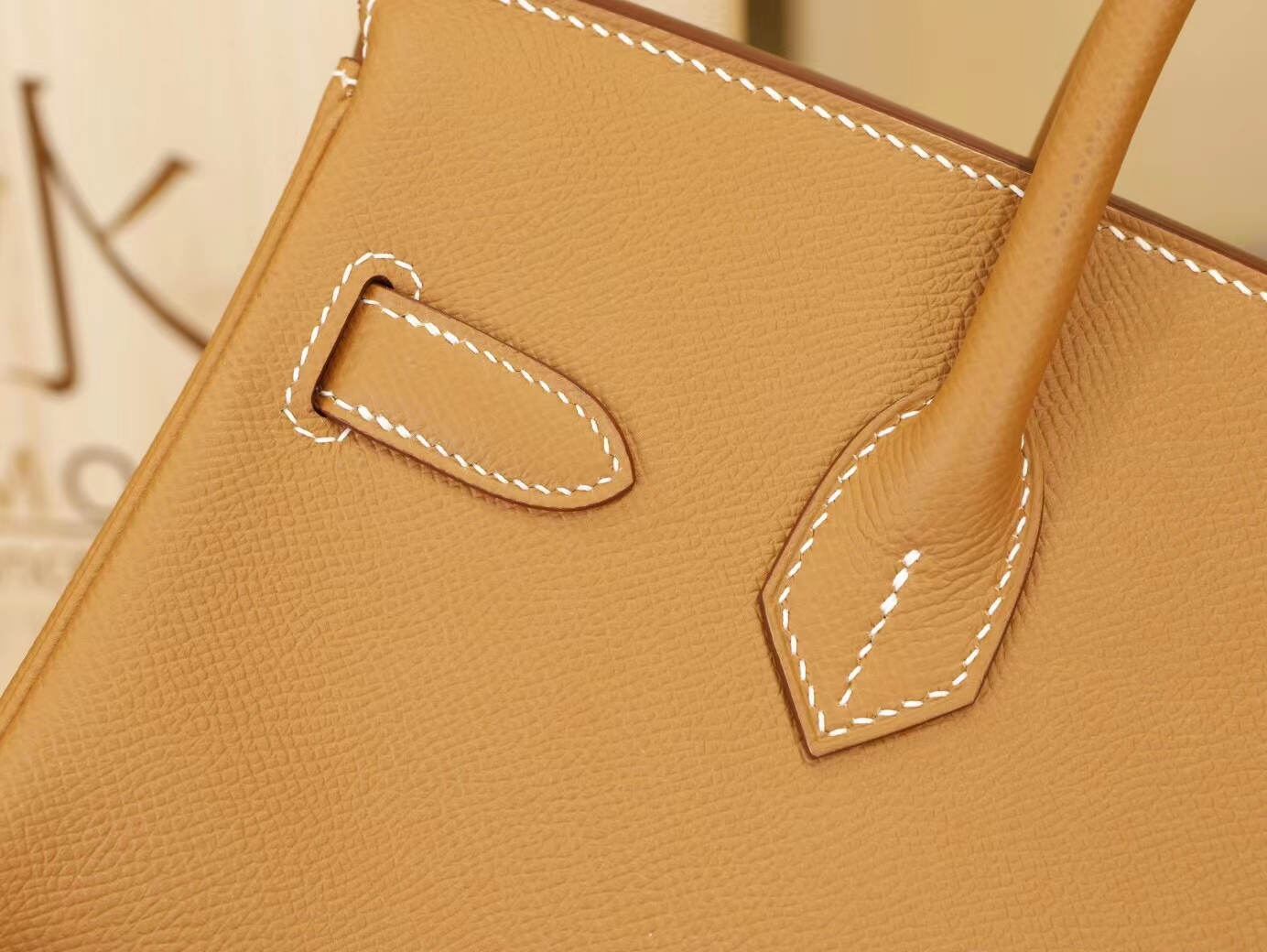 Hermes Birkin30CM 爱马仕CC37金棕色Epsom牛皮铂金包 金扣
