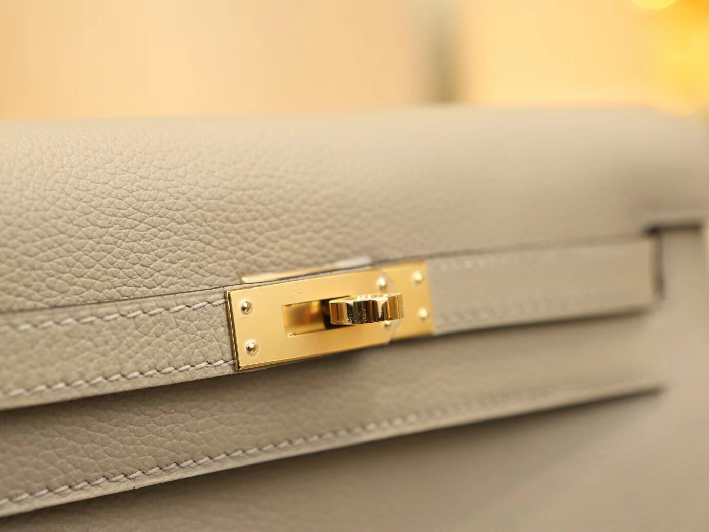 爱马仕女包批发 Hermes Kelly Danse22CM 斑鸠灰Evercolor皮跳舞包
