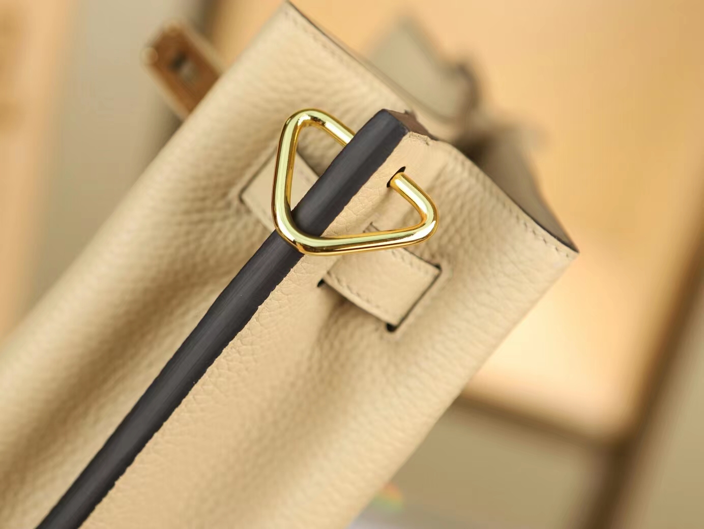 Hermes Sokelly22CM 爱马仕S2风衣灰TC牛皮单肩斜挎水桶包 金扣