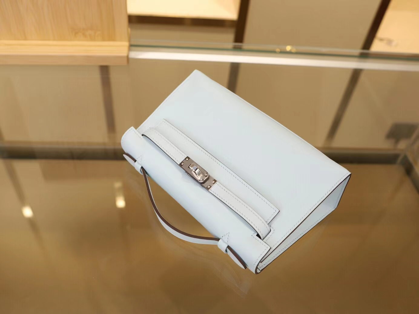 Hermes Kelly Pochette 1代 22cm 爱马仕T0圣杯蓝Swift牛皮一代迷你凯莉包