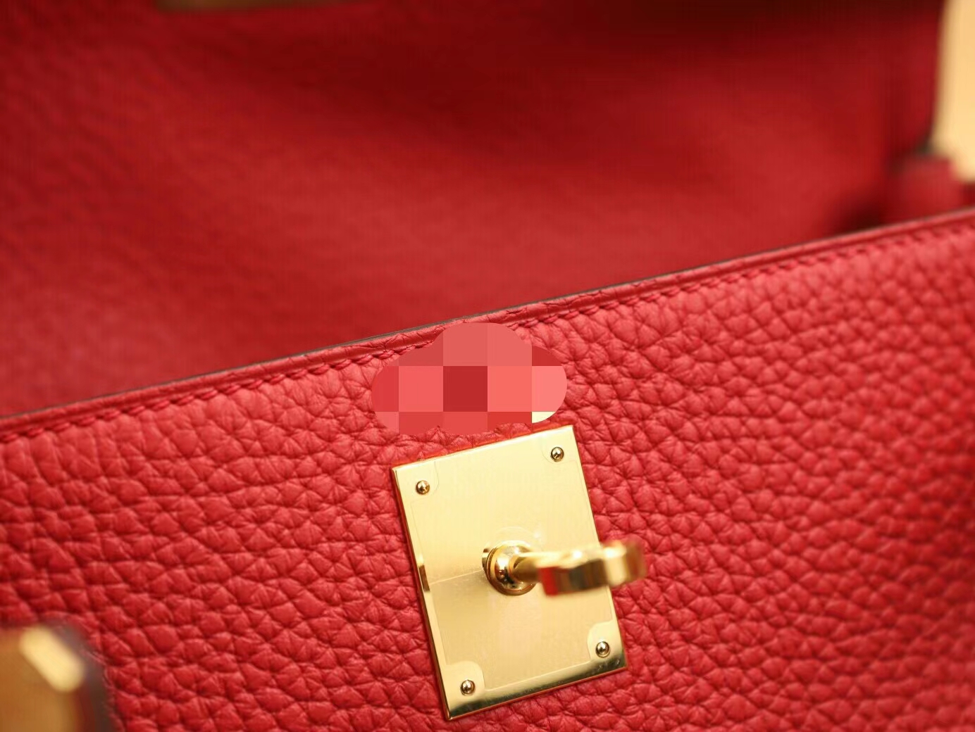 爱马仕女包价格 Hermes Q5国旗红Togo皮Kelly Ado22CM双肩背包