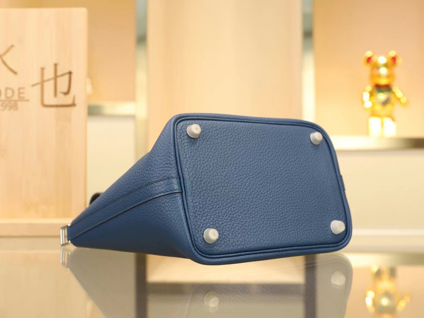 爱马仕菜篮子包水桶包 Hermes Picotin Lock18/22CM S4深邃蓝 银扣