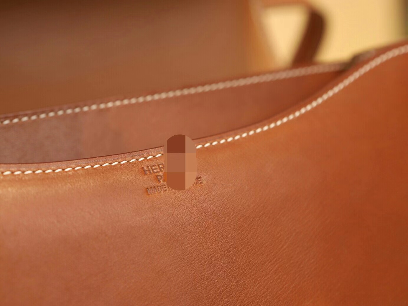 爱马仕女包定做 Hermes Constance24CM CC34焦糖棕马鞍皮康斯坦包