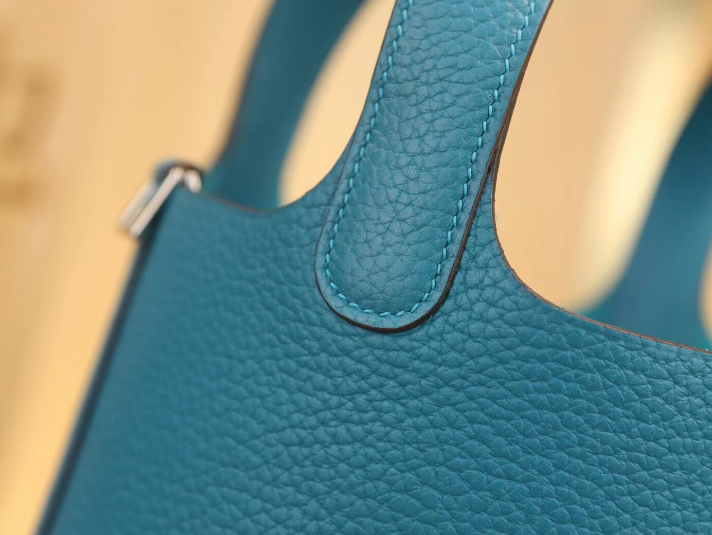 水也名品爱马仕包包 Hermes Picotin Lock18/22CM 7W伊兹密尔蓝菜篮子包