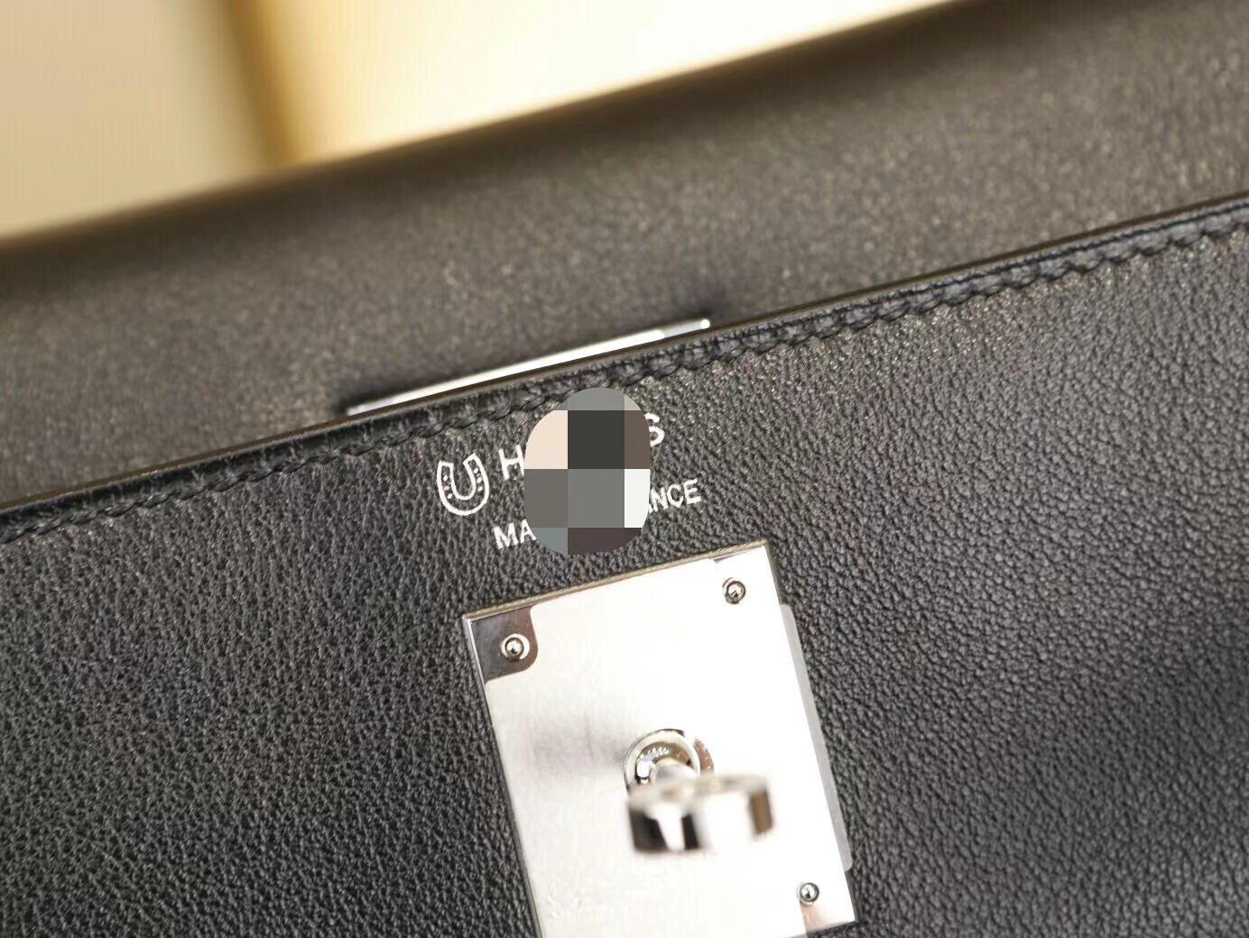 Hermes Kelly Lakis32CM 爱马仕Swift小牛皮拼雾面鳄鱼皮凯莉包 银扣
