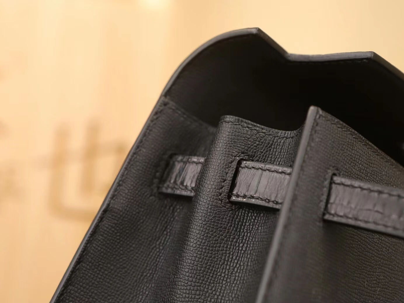 Hermes Kelly Touch25CM 爱马仕黑色Madame皮拼亮面鳄鱼皮凯莉包 银扣