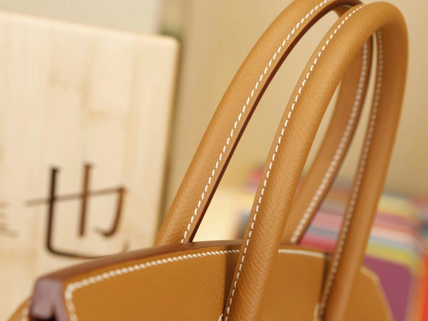 Hermes Birkin30CM 爱马仕CC37金棕色Epsom牛皮铂金包 金扣