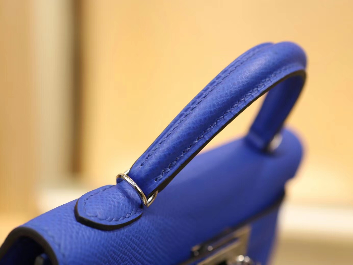 Hermes Mini Kelly 2代 爱马仕i7琉璃蓝Epsom掌纹牛皮二代迷你凯莉包
