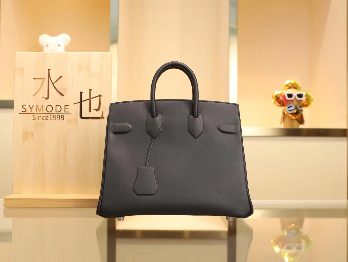 Hermes Birkin Shadow25CM 爱马仕89黑色浮雕设计铂金包女包