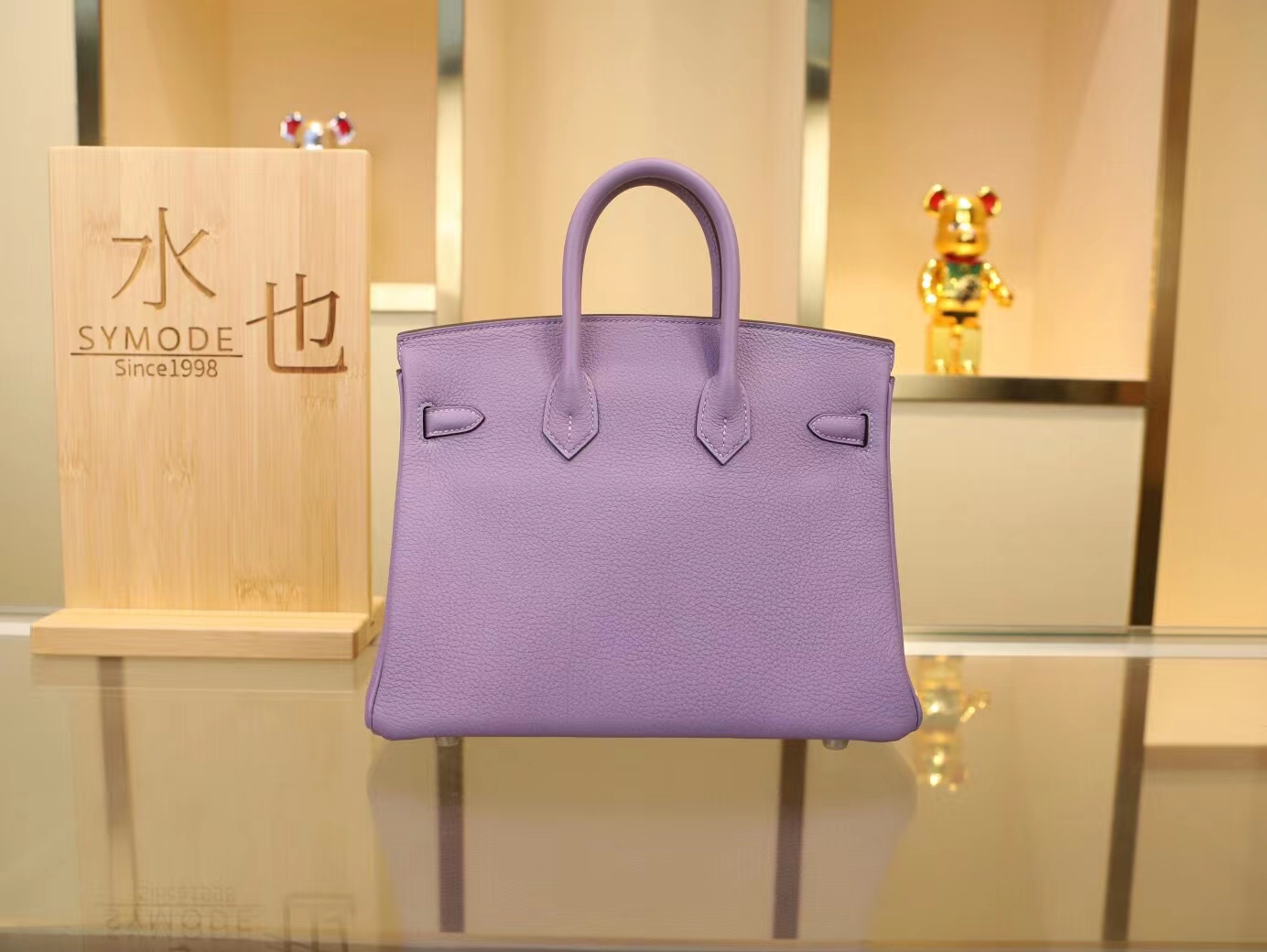 爱马仕包包定制 Hermes Birkin25CM 丁香紫Lilas Togo皮铂金包 银扣