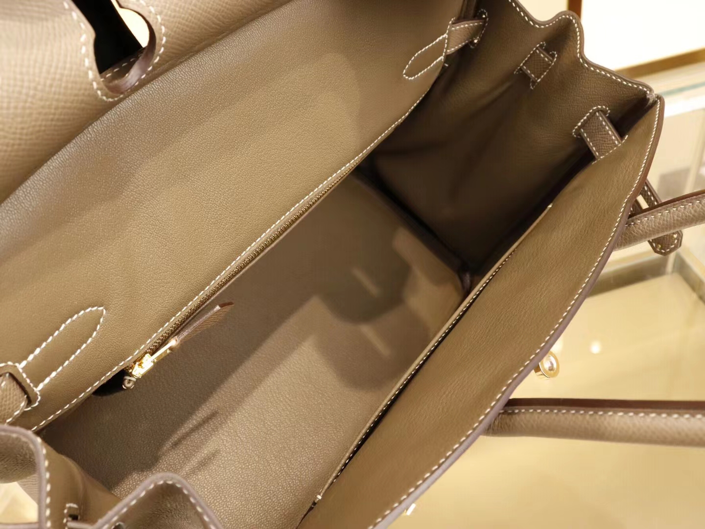 Hermes爱马仕大象灰CK18 Etoupe铂金包Birkin25CM/30CM 金扣/银扣