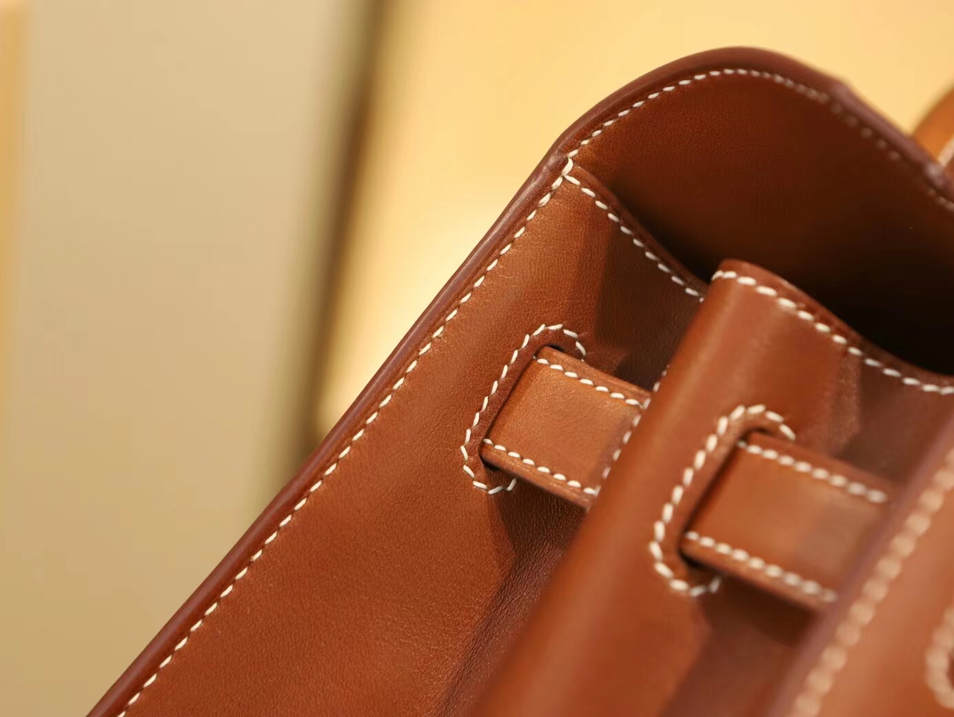 Hermes Kelly32CM 爱马仕CK34焦糖棕马鞍皮凯莉包手提女包 银扣