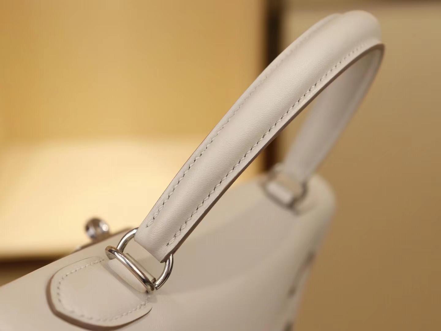 Hermes Kelly Lakis32CM 爱马仕珍珠灰Swift牛皮新款凯莉包 银扣