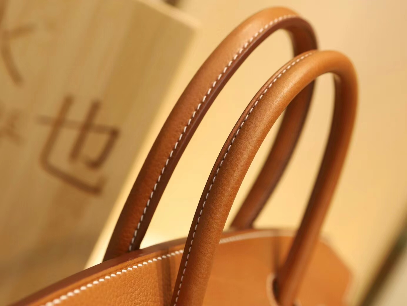 爱马仕包包货源 Hermes CK34焦糖棕福宝马鞍皮铂金包Birkin25CM/30CM