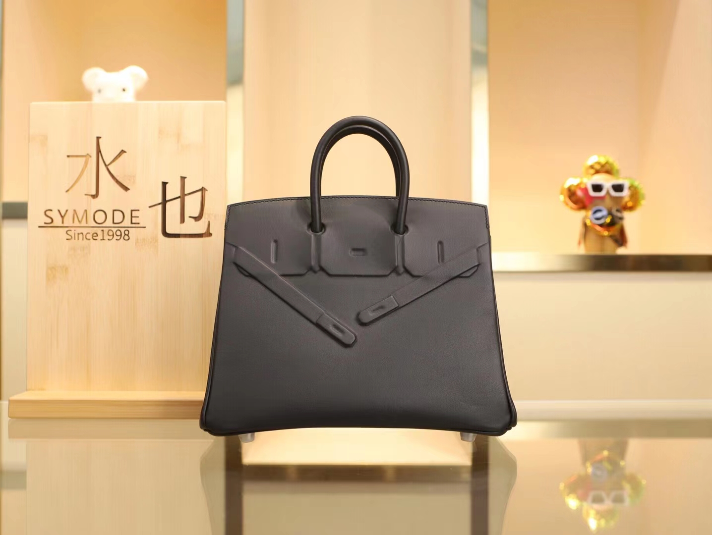 Hermes Birkin Shadow25CM 爱马仕89黑色浮雕设计铂金包女包