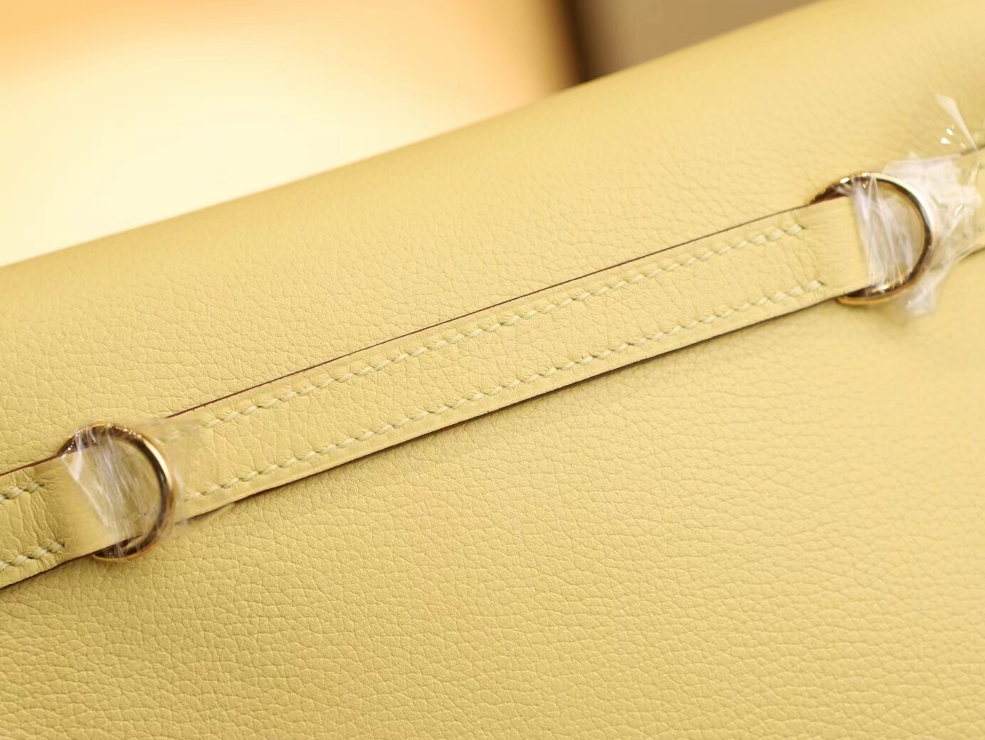 Symode Hermes Kelly Danse22CM 爱马仕1Z小鸡黄Evercolor皮跳舞包 金扣