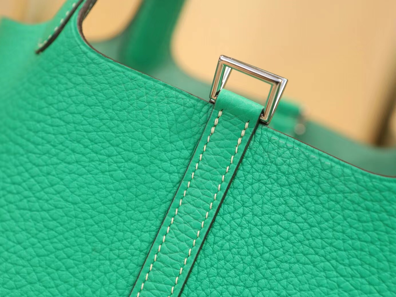 爱马仕菜篮子包Hermes Picotin Lock18CM 6W薄荷绿TC牛皮水桶包