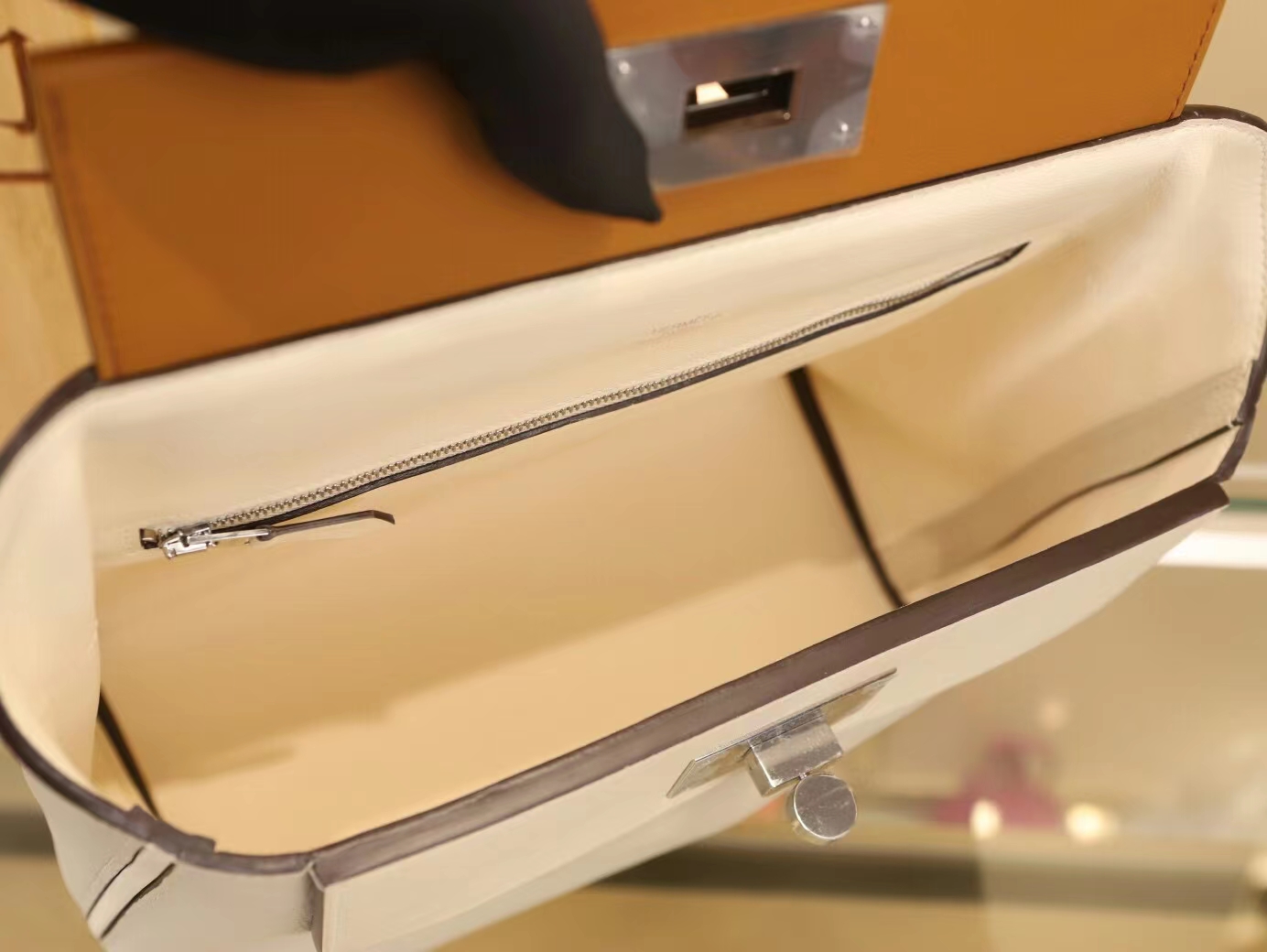 爱马仕Hermes Kelly 2424小号29CM 四拼色Togo皮拼Swift皮拼雾面鳄鱼皮