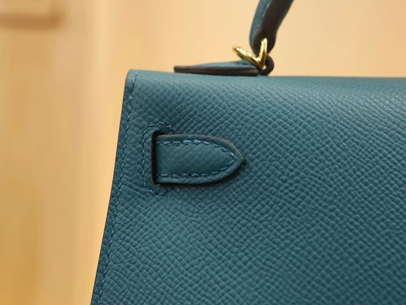 Symode爱马仕Hermes W0博斯普鲁斯绿Epsom皮迷你凯莉包二代Mini Kelly19CM