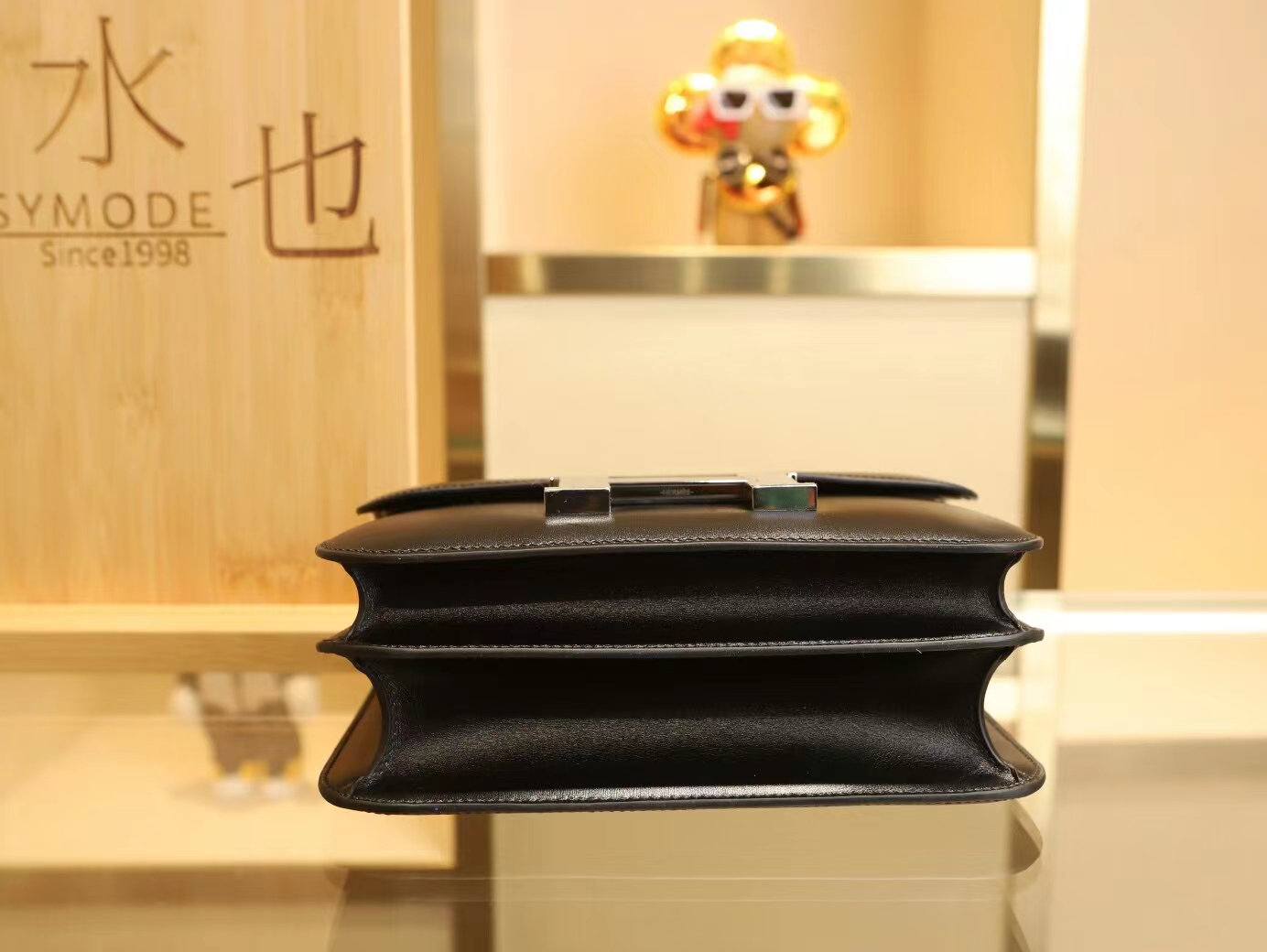 水也名品 Hermes Constance24CM 爱马仕黑色Noir Box皮康斯坦包 银扣